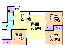 ARTEMIS 3LDKの間取図画像