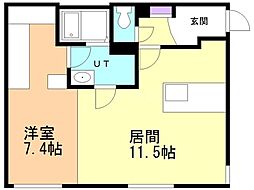 RESIDENCE　SAPPORO　T9 4階1LDKの間取り