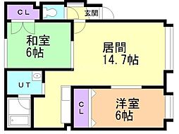 間取図画像 2LDK