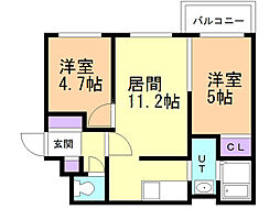 フォルトゥーナ学園前 2階