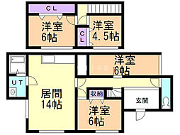 貸家（4−8） 4LDKの間取り