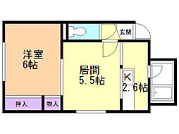 アプロード美園813 1LDKの間取図画像