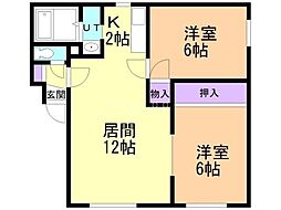 間取図画像 2LDK