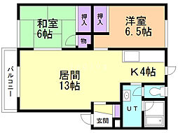 間取図画像 2LDK