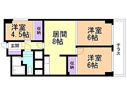ハイマート真駒内 3LDKの間取図画像