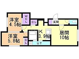 間取図画像 2LDK