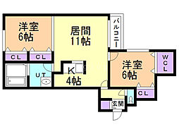 間取図画像 2LDK