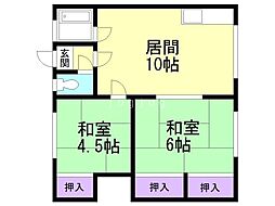 陽光マンション 2LDKの間取図画像