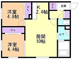 札幌市営東豊線 豊平公園駅 徒歩8分 4階/-