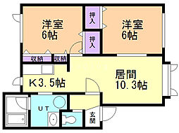 間取図画像 2LDK