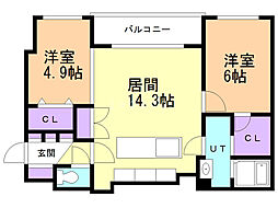 間取図画像 2LDK