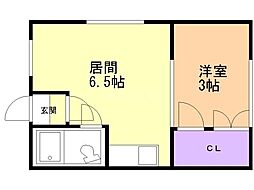 ピアーチェ東海 1DKの間取図画像