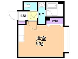 セントポーリア平岸 ワンルームの間取図画像