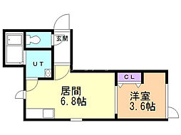 プチマーズ 1DKの間取図画像