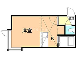 グランステージ豊平公園1 ワンルームの間取図画像