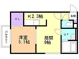 間取図画像 1LDK