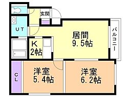 間取図画像 2LDK