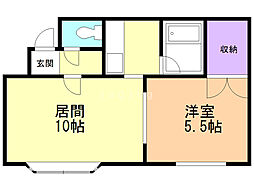 PRESTIGEKE 1LDKの間取図画像