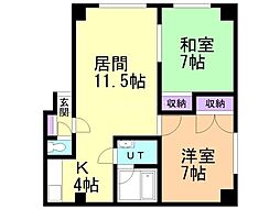 イシオカM・S2 2LDKの間取図画像