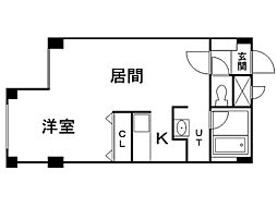 プリムラK1 1LDKの間取図画像