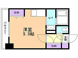 サンライトシティ豊平 ワンルームの間取図画像