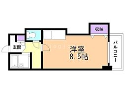 103松井ビル ワンルームの間取図画像