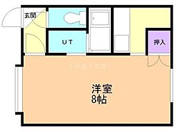 ルミエール上坂 1Kの間取図画像