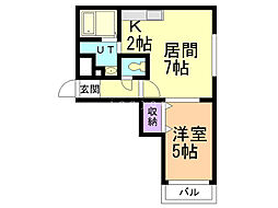 パークコート平岸 1LDKの間取図画像