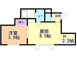 石山二条館 1LDKの間取図画像
