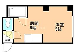 アーバン平岸 1DKの間取図画像