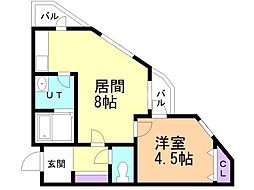 エフォール望 1LDKの間取図画像