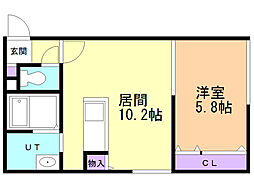 セレーノプリモ 1LDKの間取図画像