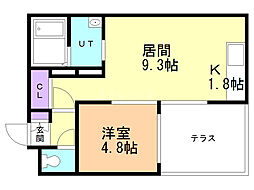 Next.one 1LDKの間取図画像