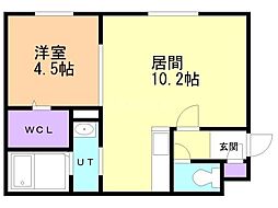 シエーナ 1LDKの間取図画像
