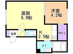 ルミエール Parco 1LDKの間取図画像