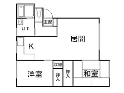 ピア・コウチナ 2LDKの間取図画像