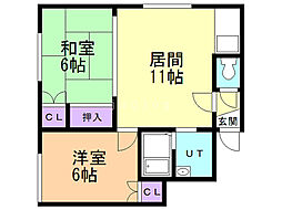 和光ハイツ 2LDKの間取図画像
