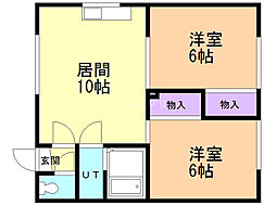 エスト23 2LDKの間取図画像