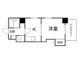 103松井ビル 1DKの間取図画像