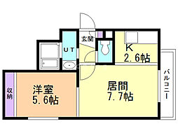 グランデ・カーマ28 1LDKの間取図画像