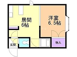 かもめハウス 1DKの間取図画像