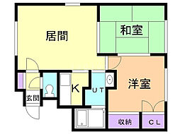 ラ・ソネット 2LDKの間取図画像