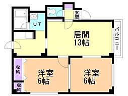 スクーデリア527 2LDKの間取図画像