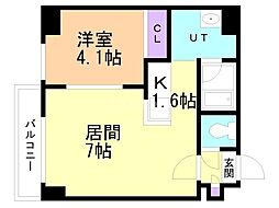 アンビエンテ131 1LDKの間取図画像