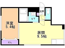 ル・フォート清田3 1LDKの間取図画像