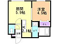 プレシェルト美園2階5.2万円