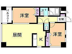ノヴァ学園前 2LDKの間取図画像