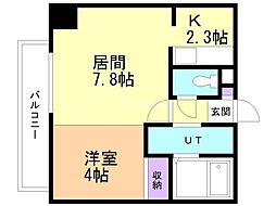 パルティーレ平岸 1LDKの間取図画像