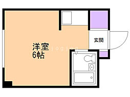 ロイヤルハイツ ワンルームの間取図画像
