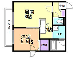 ESQUISSE-AYAMENO 1LDKの間取図画像